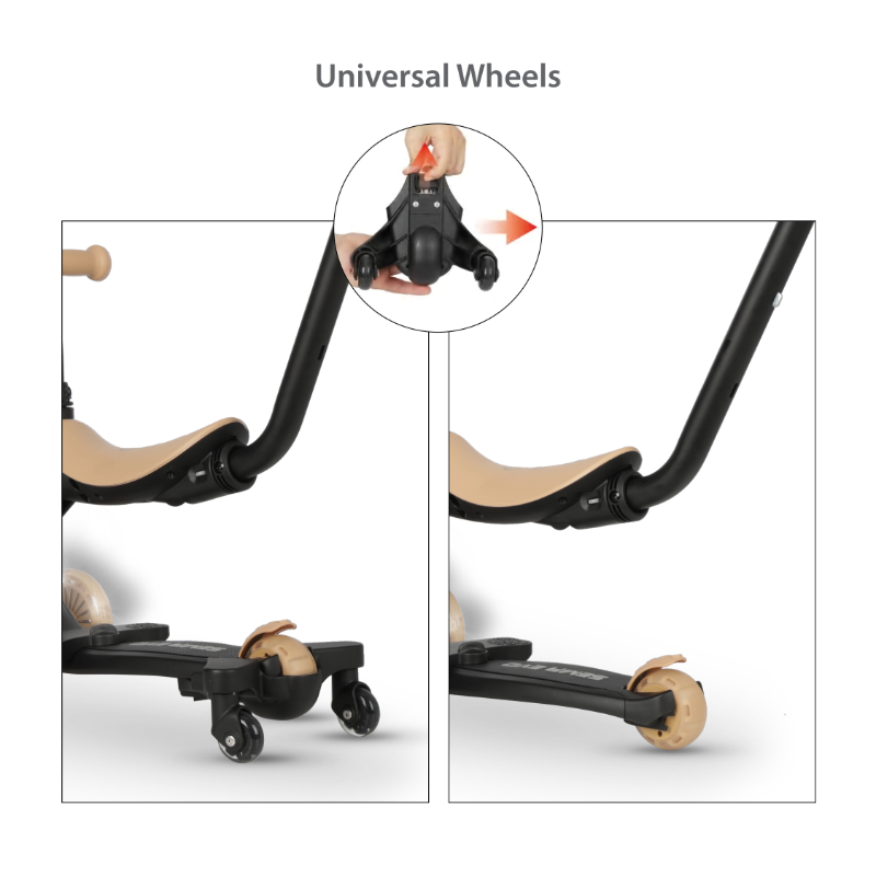 Qplay - Sema Evo Scooter Universal 360 Degree Swivel Wheels