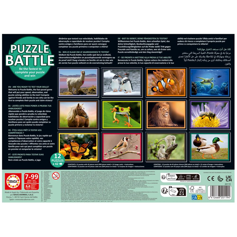 Educa - Jigsaw Puzzle Battle Set - Nature - 504 Pcs