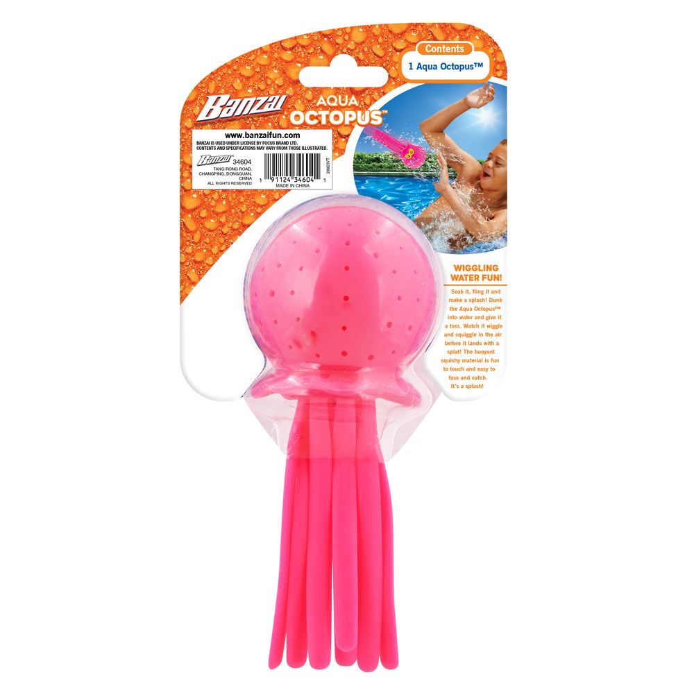 Banzai - Aqua Octopus - Color May Vary - 1 Pc