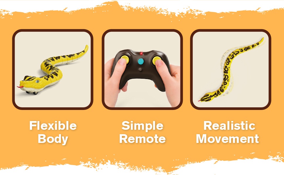 Terra Remote Control Snake Toy - Yellow Anaconda