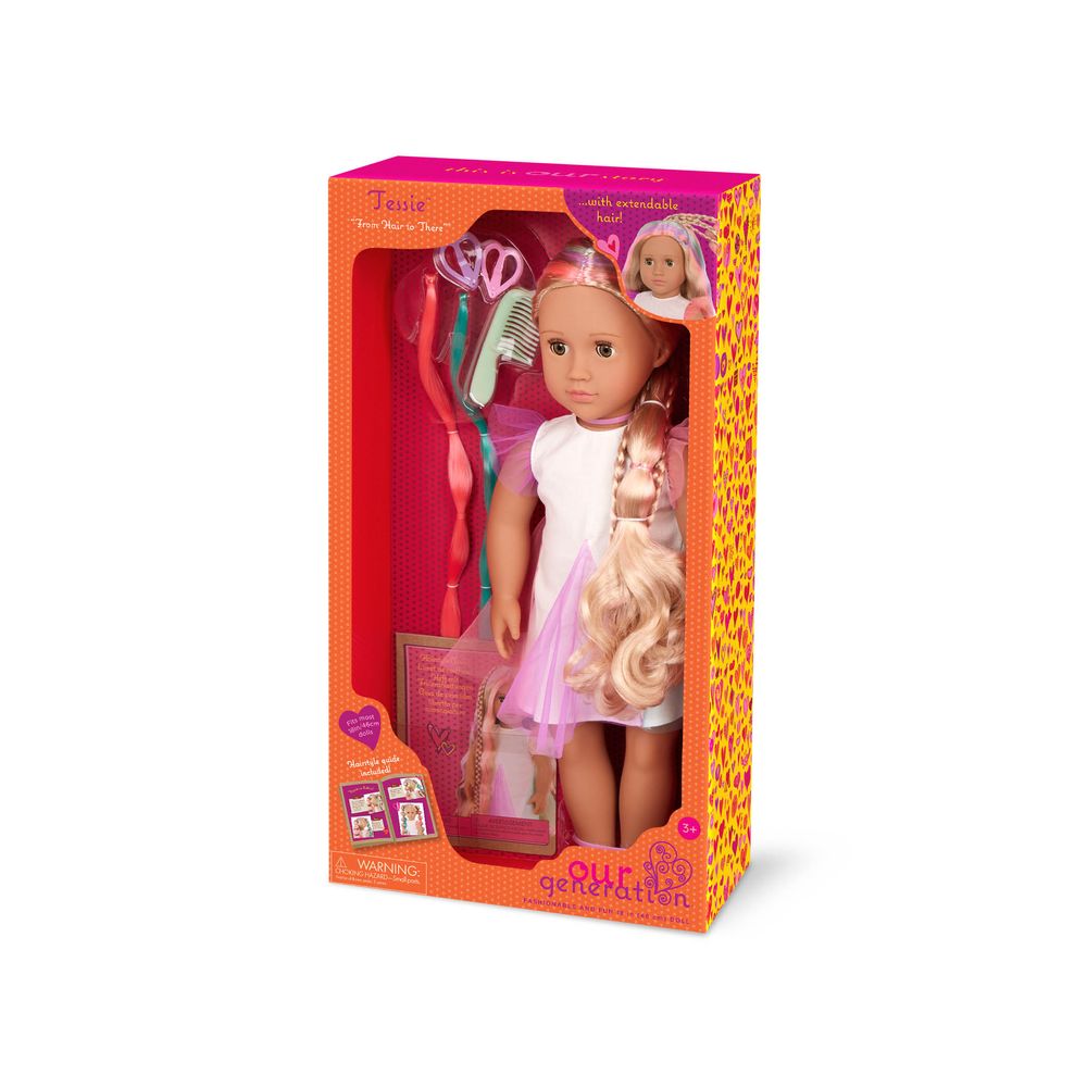 Our Generation - Tessie Hair Grow Fashion Doll Playset - Multicolor - 46 cm