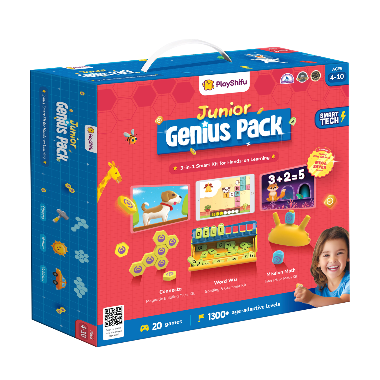 Playshifu - 3-In-1 Junior Genius AR Powered Math Stem Kit