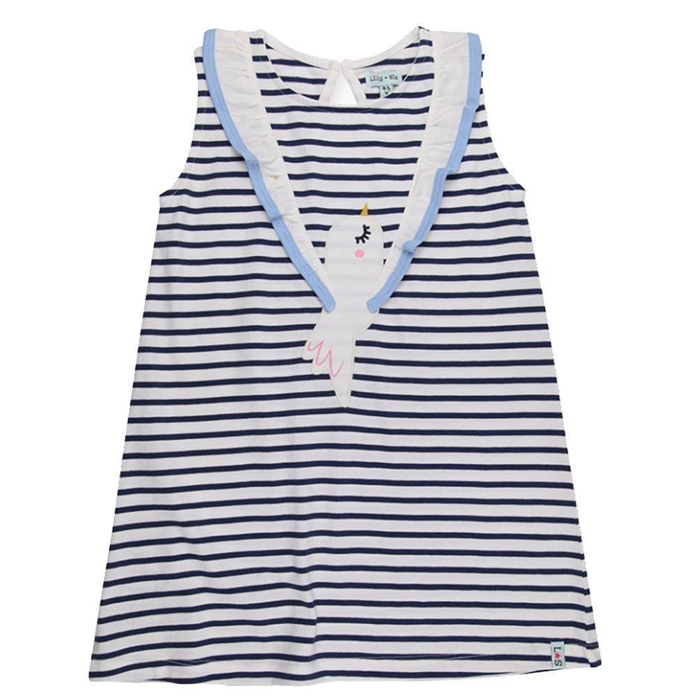 Lilly & Sid - Baby Girl's Betty Bird Applique Dress