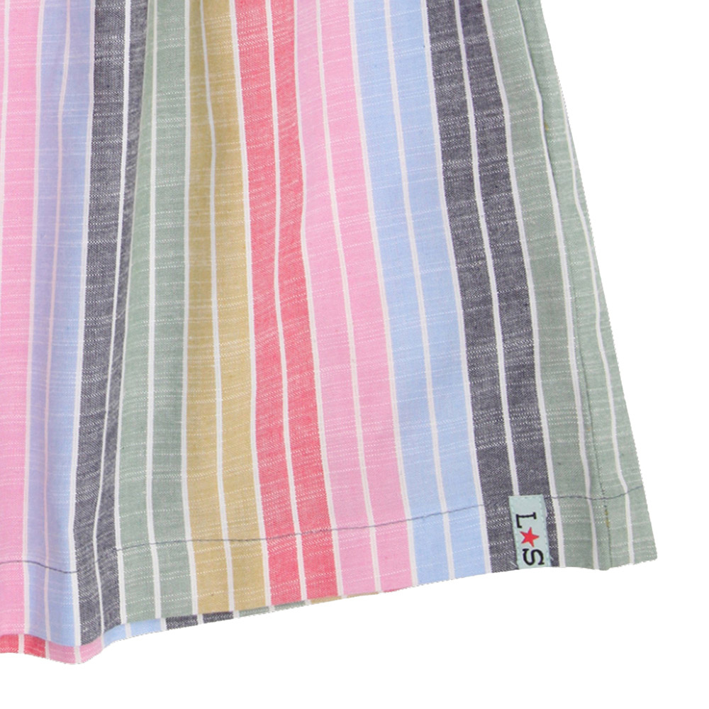 Lilly & Sid - Girl's Rainbow Sun Stripe Print Dress