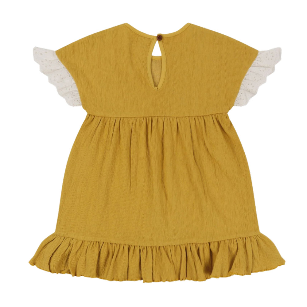 Lilly & Sid - Baby Girl's Floral Applique Dress - Yellow