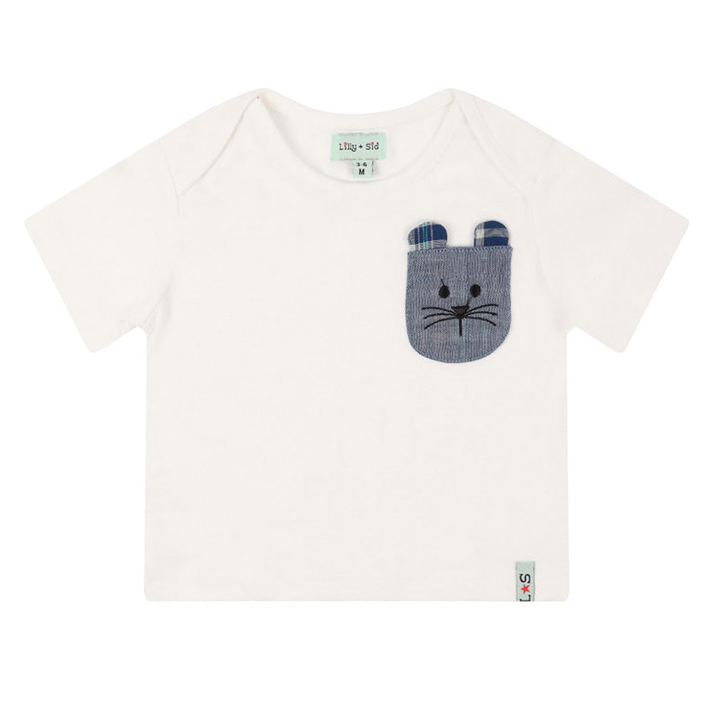 Lilly & Sid - 2pc-Set - Baby Boy's Check Printed T-Shirt & Trousers - Navy