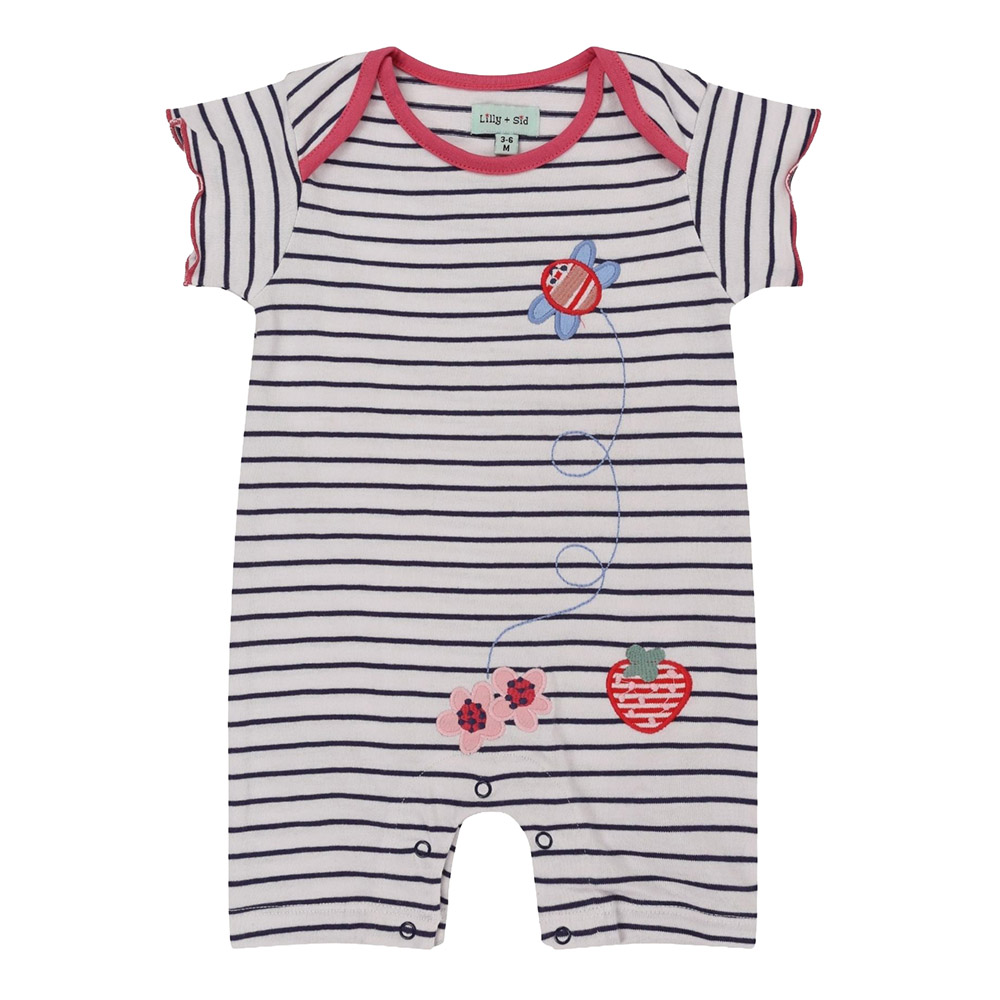 Lilly & Sid - Baby's Stripe Printed Romper