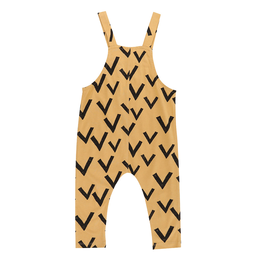 Turtledove London - Kids Bird Printed Dungarees - Yellow