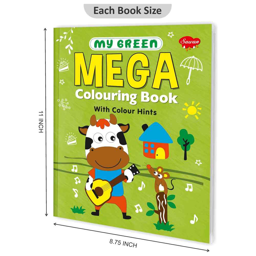 Sawan - Mega Colouring Book - Green