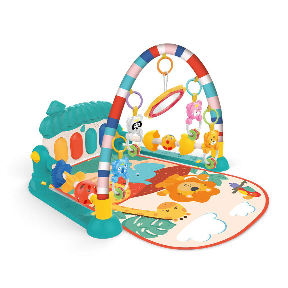 Huanger - Baby Play Gym Piano Mat Activity Center With Toys - Multicolor