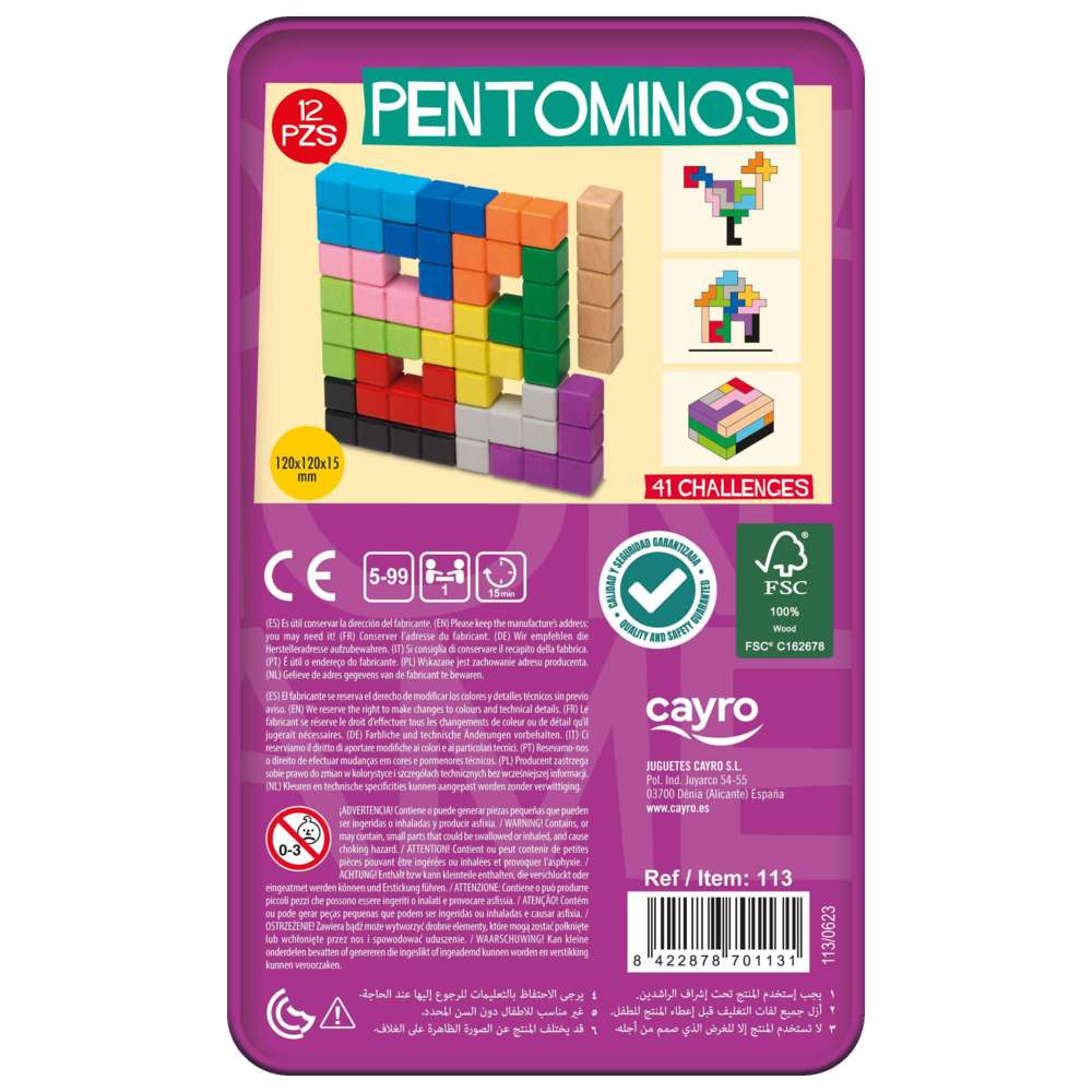 كايرو - لعبة التكديس بنتومينوس مع علبة معدنية - عدد 12