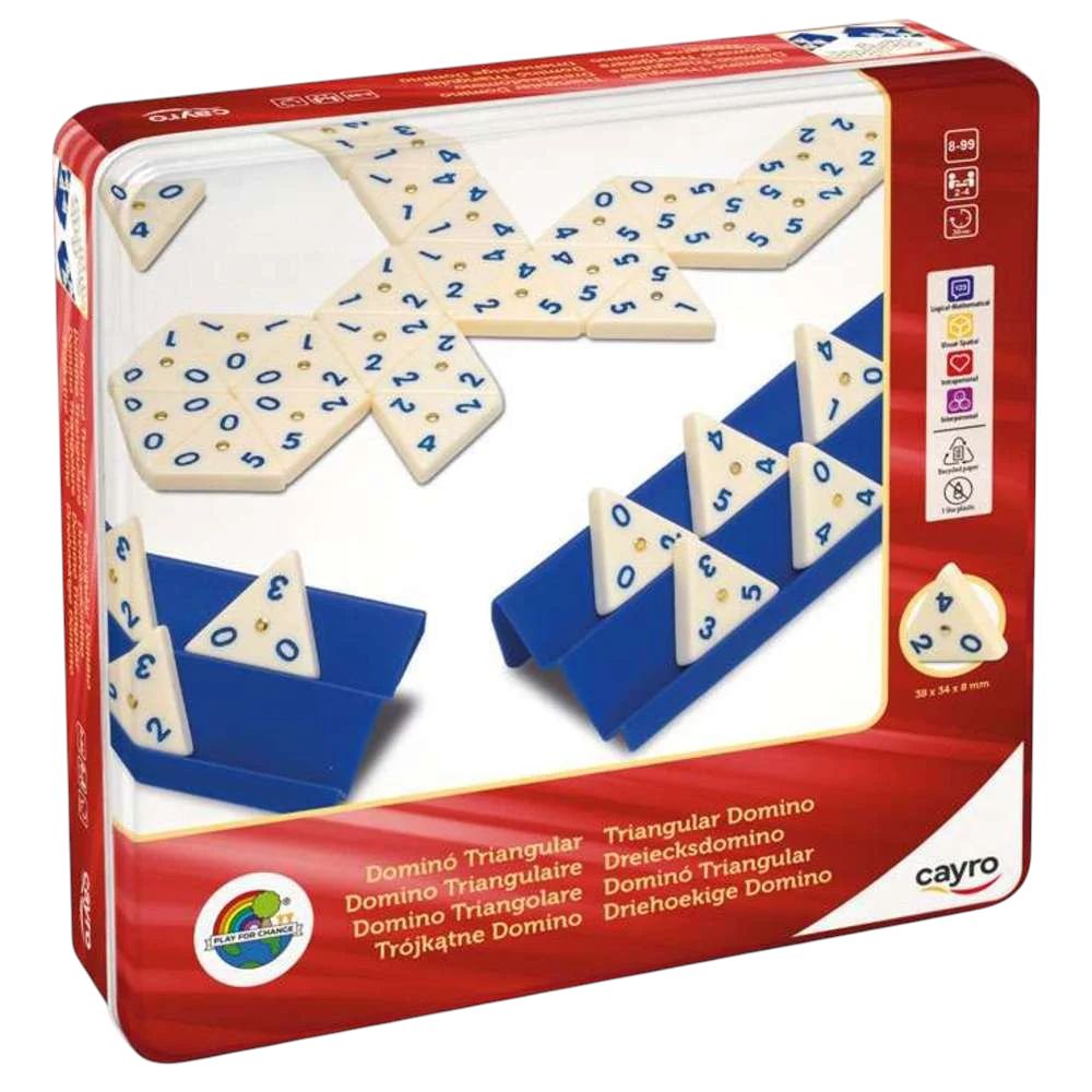 كايرو - لعبة لوحية دومينو ثلاثي الزوايا مع علبة معدنية - عدد 61 
