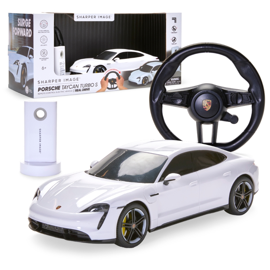 Sharper Image - 1:20 Porsche with Real Steering Remote - White