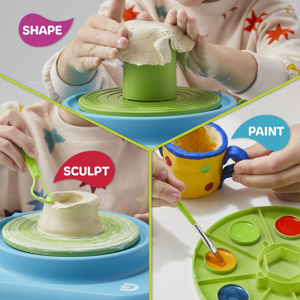 Discovery - Kids Spin And Mold Clay Pottery Studio Stem Toy
