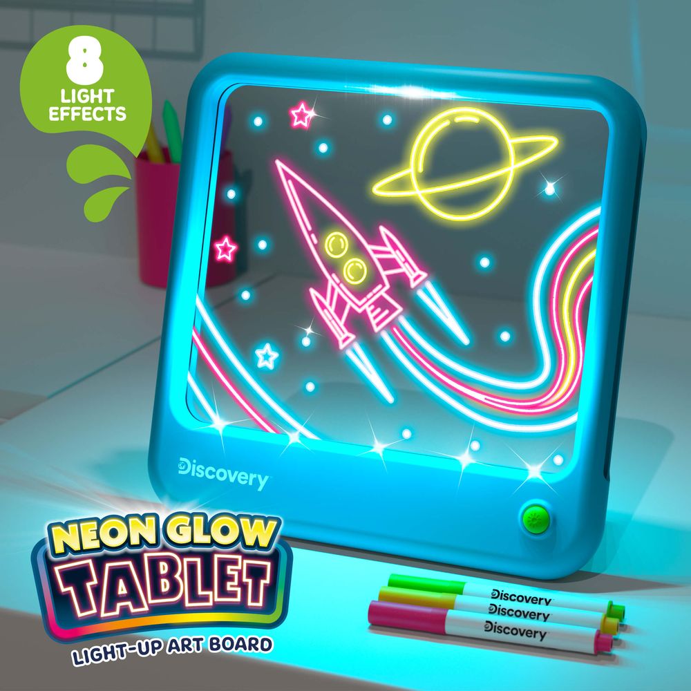 Discovery - Neon Glow Tablet STEM Educational Learning Toy - Blue
