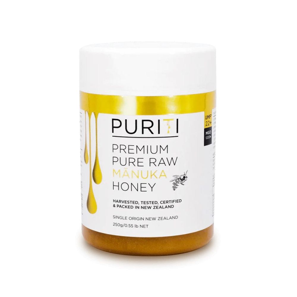 Puriti - Manuka Honey with UMF 22+ for Premium Raw Antibacterial Benefits, 250 g