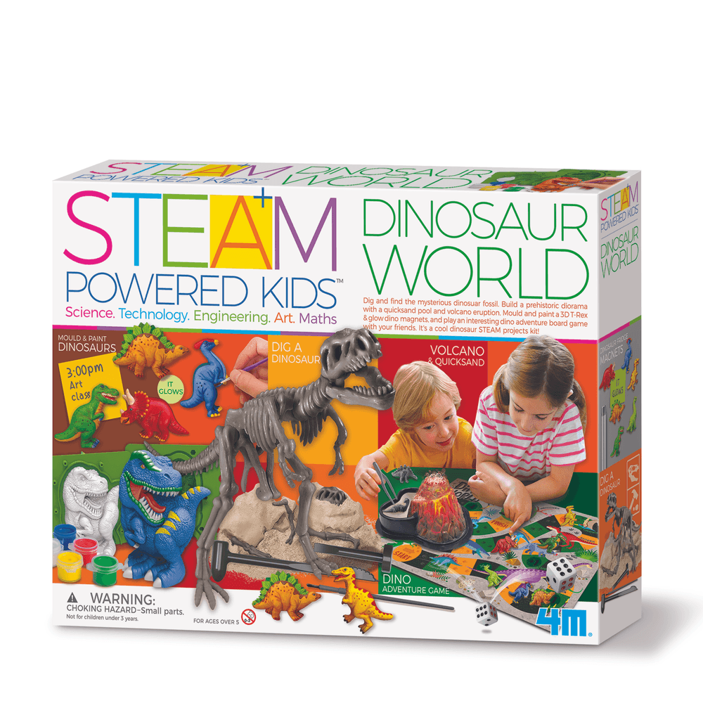 4M - STEAM Powered Kids Dinosaur World Science Kit - Multicolor