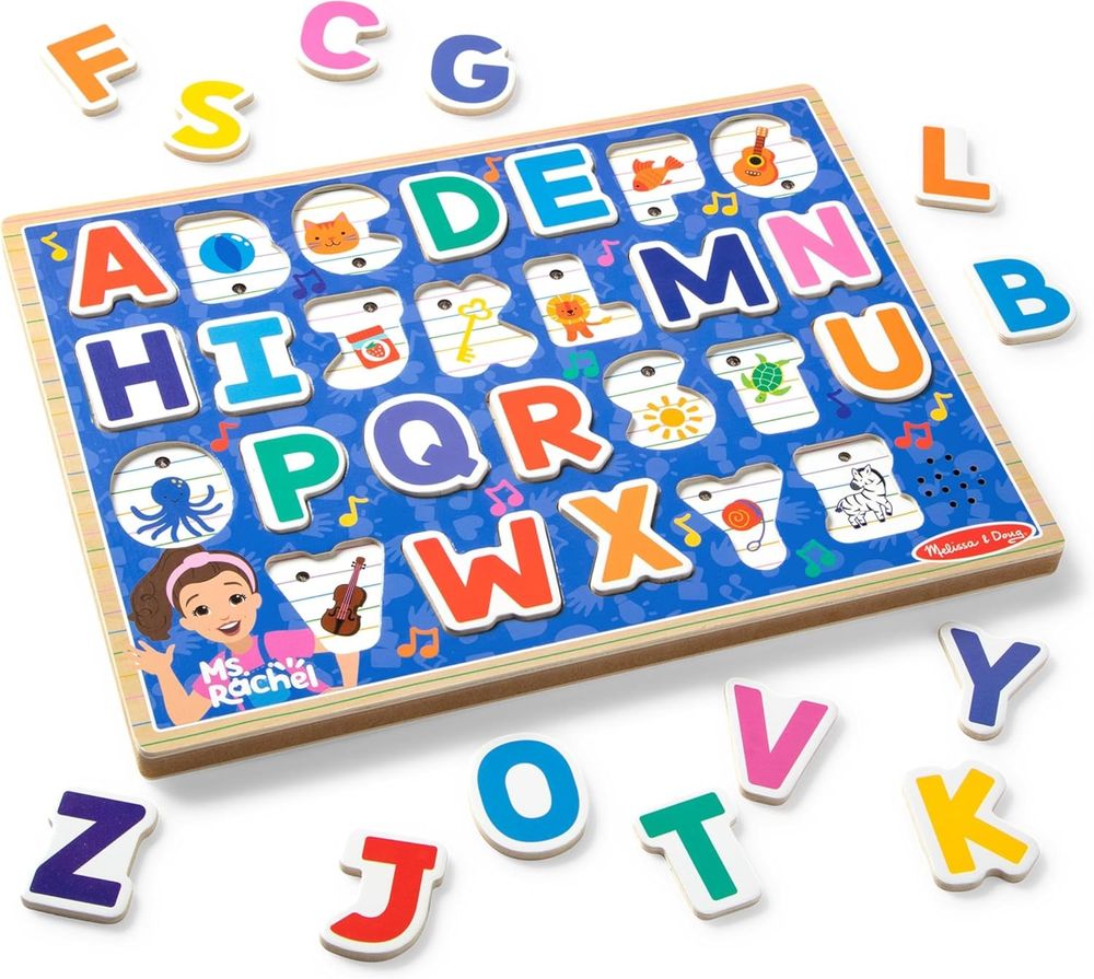 Melissa & Doug Ms. Rachel Wooden Phonics Alphabet Sound Puzzle