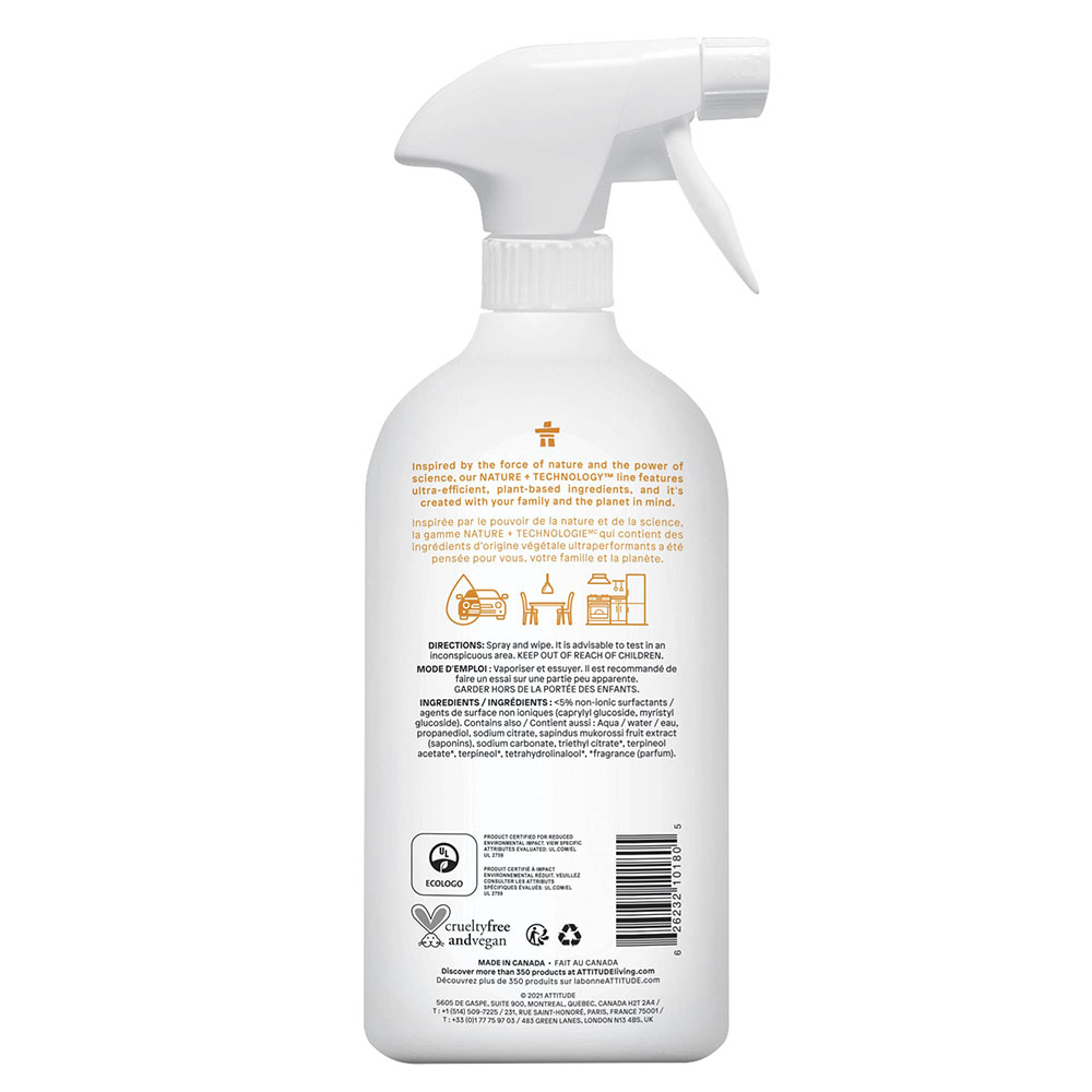 Attitude - Nature+ All-Purpose Cleaner - Citrus Zest - 800 ml