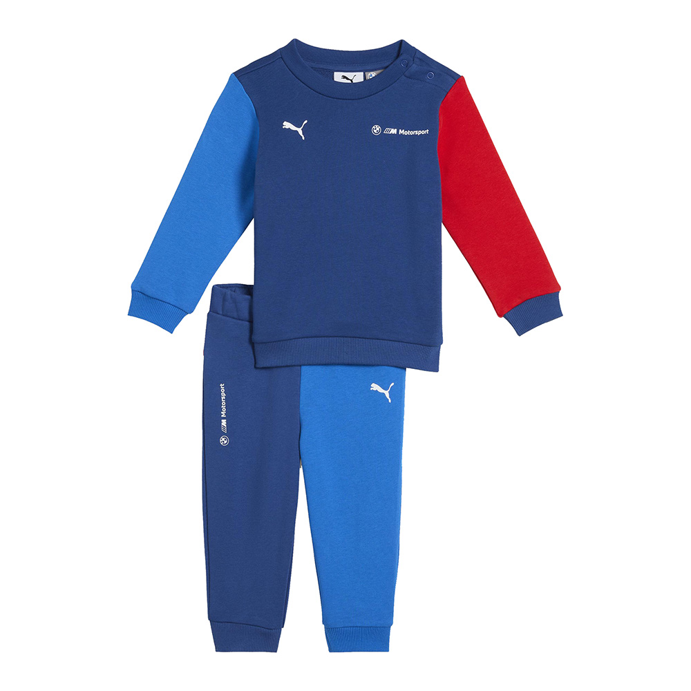 بوما - طقم مكون من قطعتين - سويت شيرت وبنطال رياضي بي إم دبليو إس للأطفال الصغار - أزرق