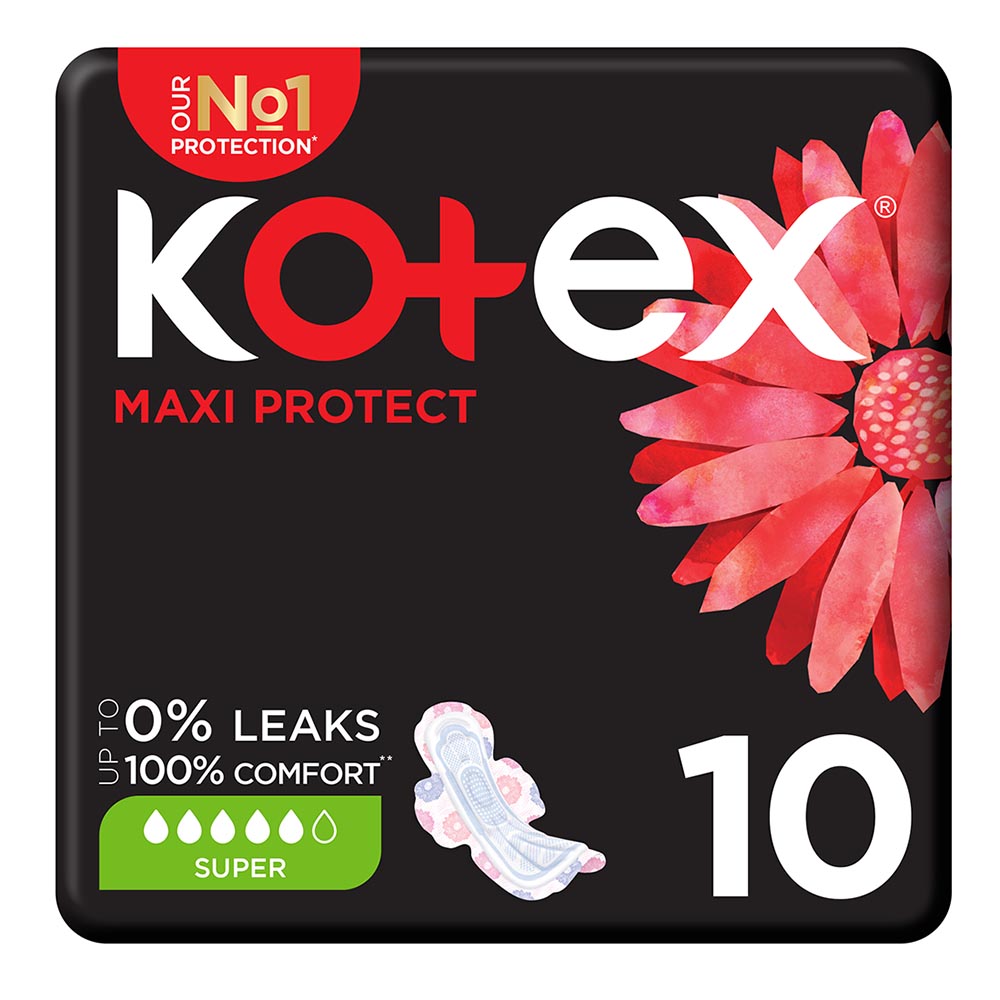 كوتيكس - فوط صحية ماكسي بروتيكت مع أجنحة - سوبر - عدد 10 