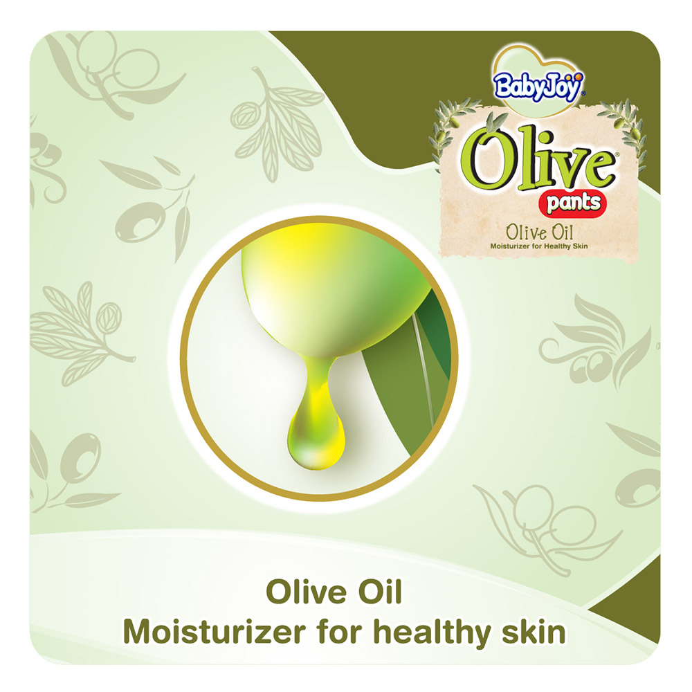 بيبي جوي - حفاضات كلوت بزيت الزيتون - حجم 3 - متوسط - 6-12 كلغ - كبيرة - 54 حفاض