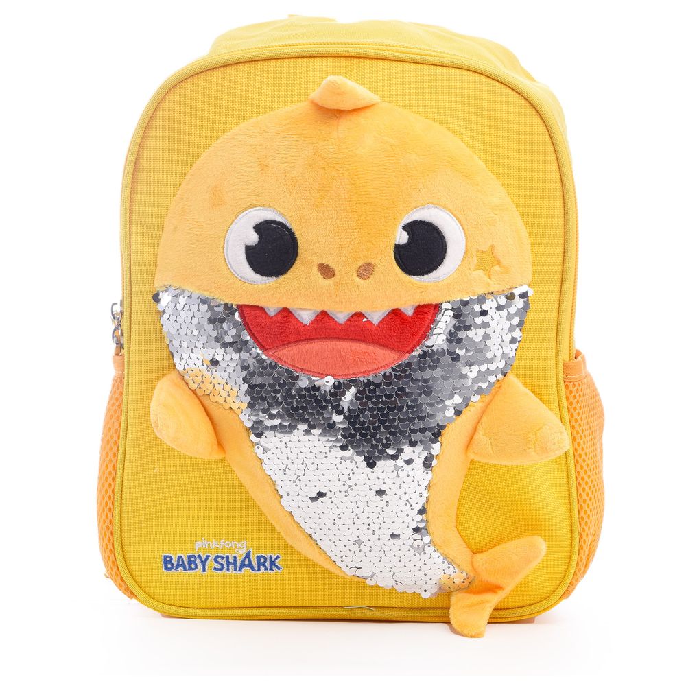 Hollywood Magic - 12-Inch Baby Shark Backpack And Pencilcase - Yellow
