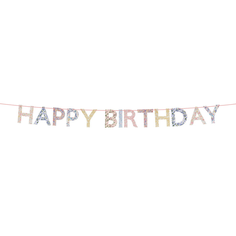 Meri Meri - X Liberty Happy Birthday Garland - 3.2 m