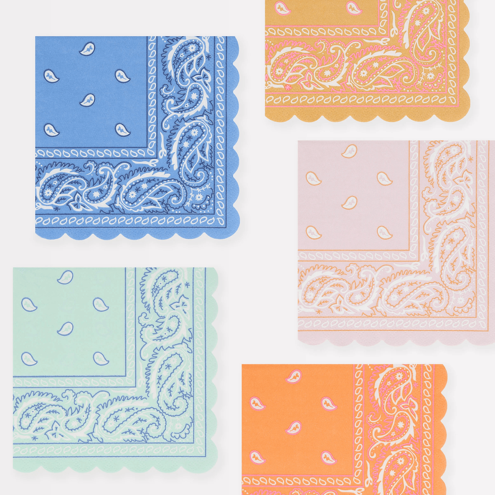 Meri Meri - Western Bandana Small Napkins