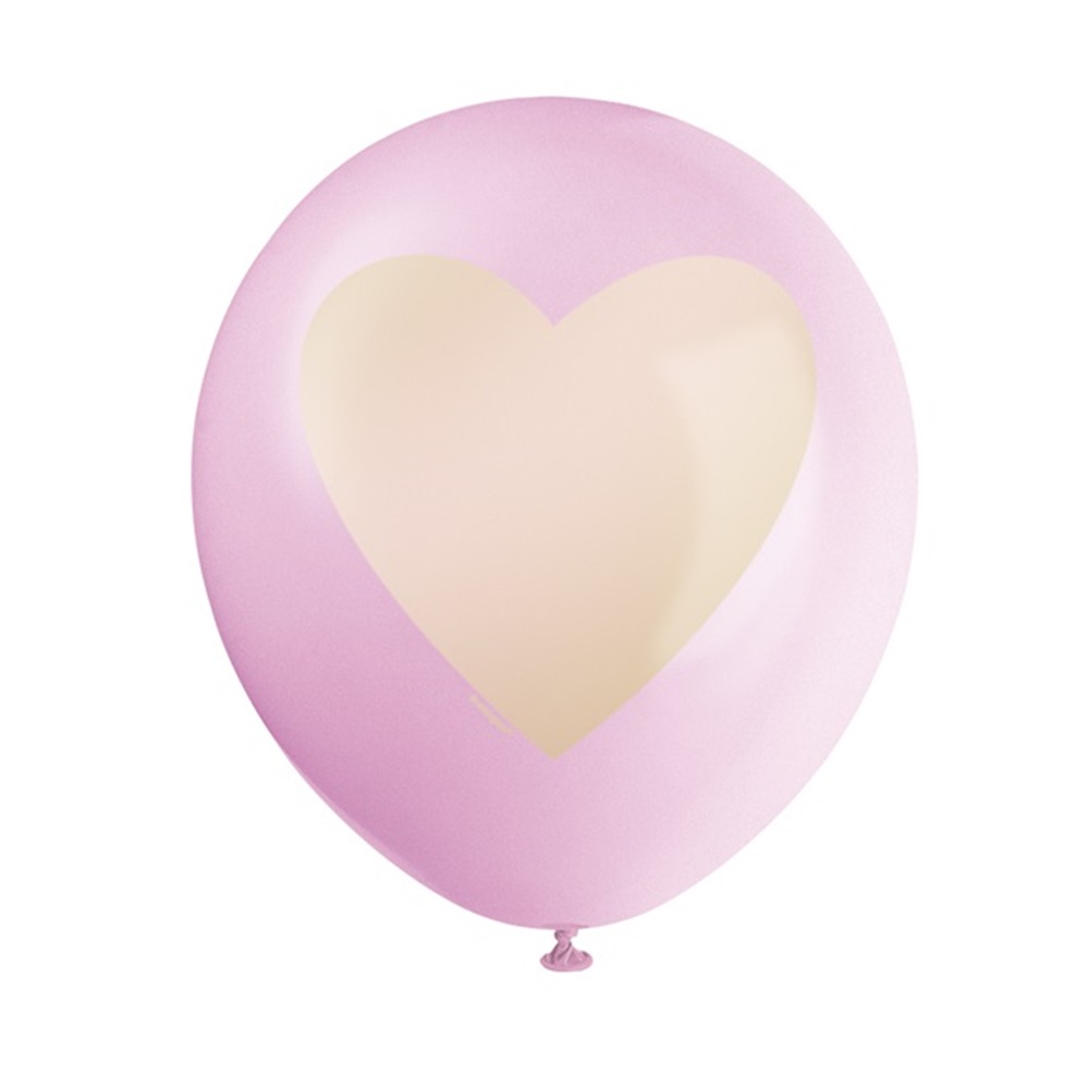 يونيك - بالون قلب - 12 إنش - ذهبي - عدد 6