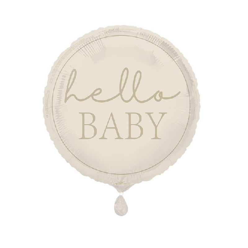 Unique - Hello Baby Foil Balloon - Nude - 45.7 cm