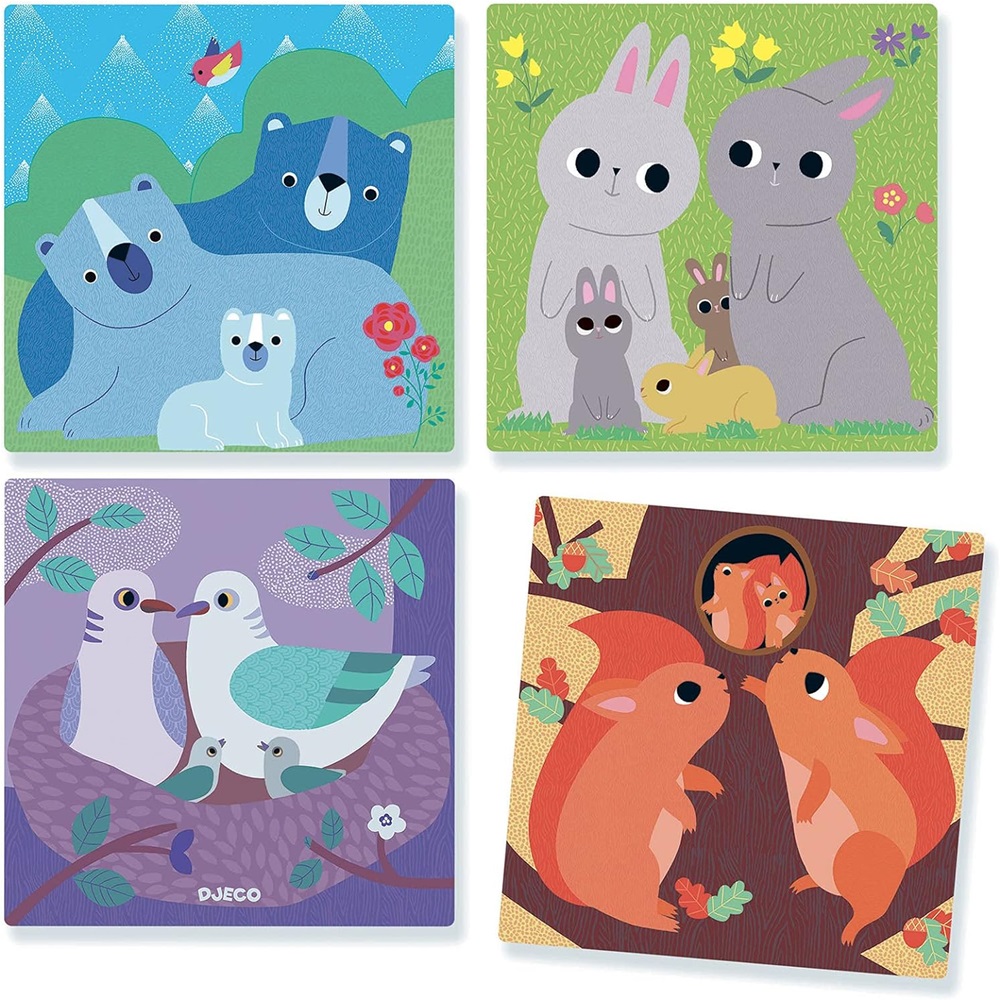 Djeco - Puzz Up Forest Wooden Puzzles - 4 Puzzles