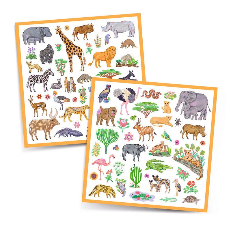 Djeco - Kenya Stickers - 160 Pcs