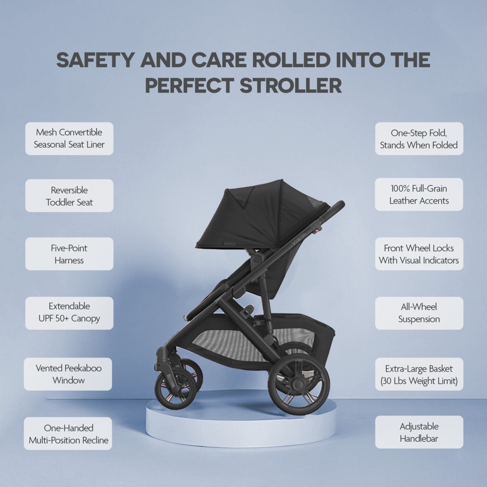 Uppababy - Vista V3 Jake Stroller - Black