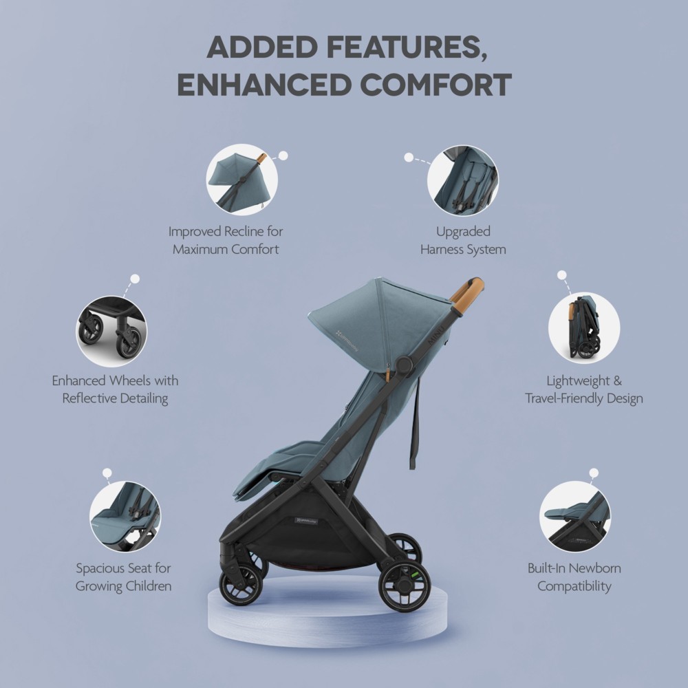 Uppababy - Minu V3 Stroller Dillan - Stone Blue