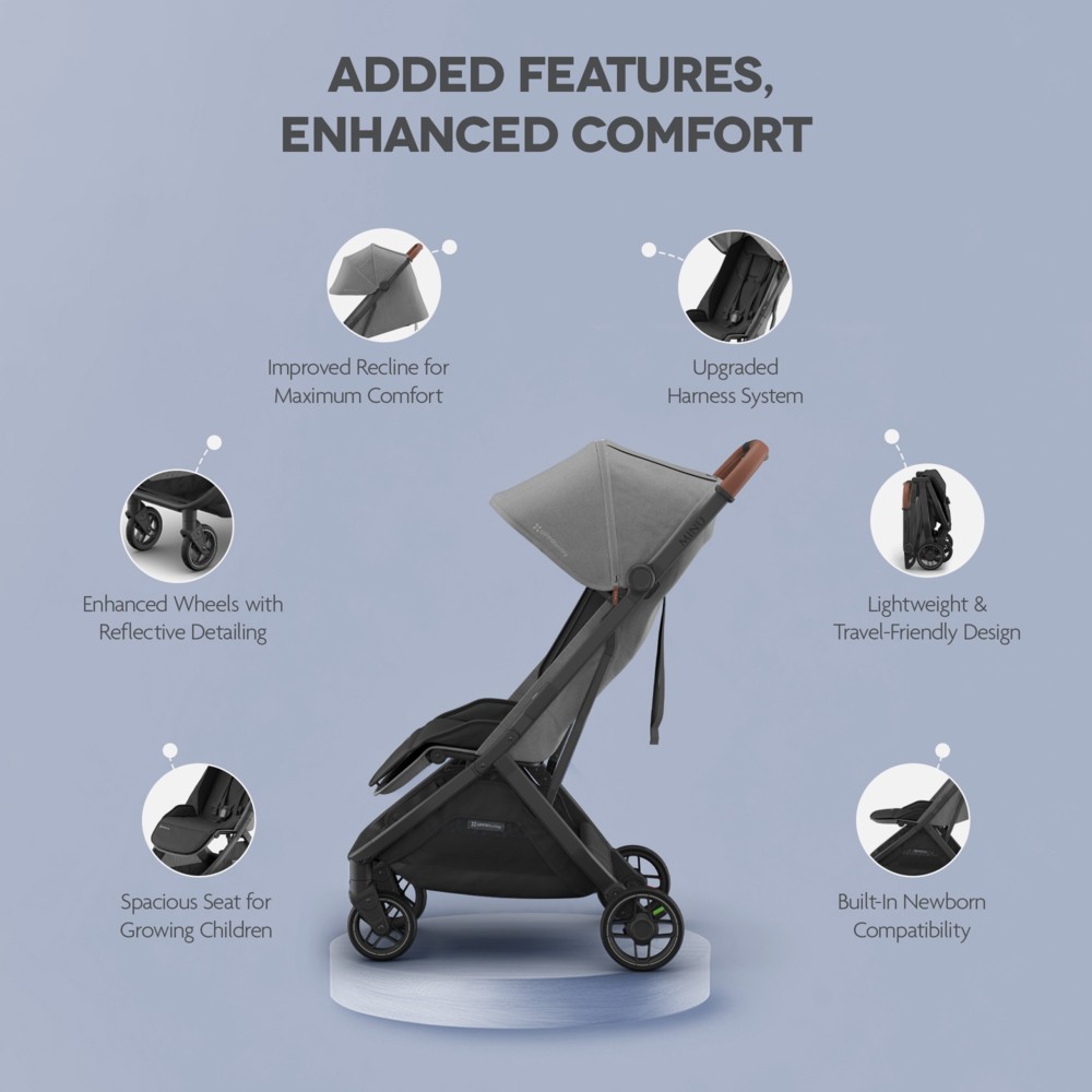 Uppababy - Minu V3 Stroller Greyson - Charcoal Melange