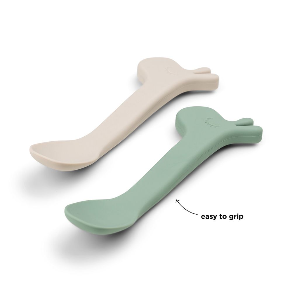 Done By Deer - Silicone Spoon - Lalee Green - Pack of 2