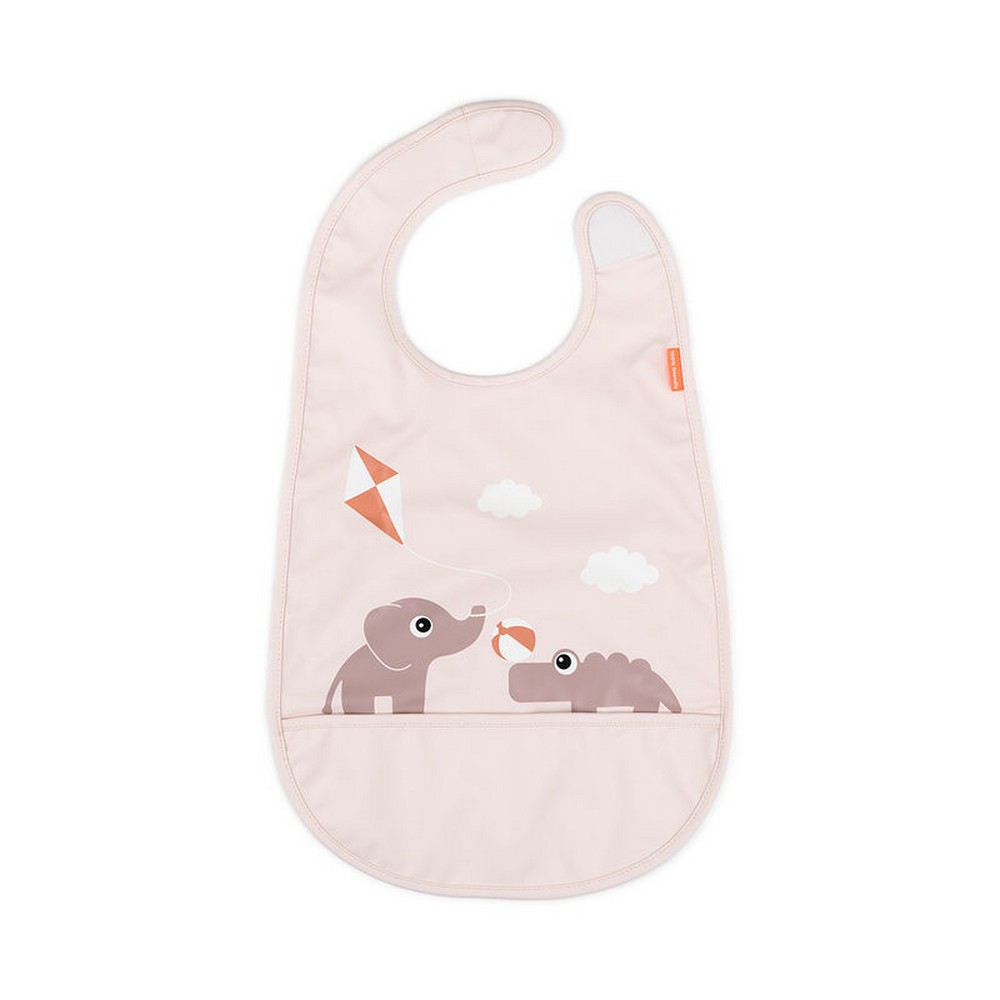 Done By Deer - Bib With Velcro - Playground - Powder