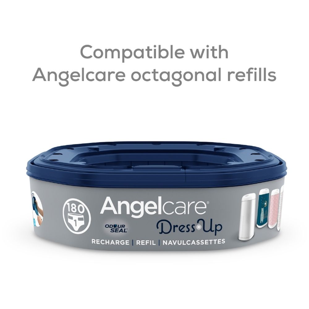 Angelcare - Dress Up Octagonal Diaper Bin Refills - Pack of 6