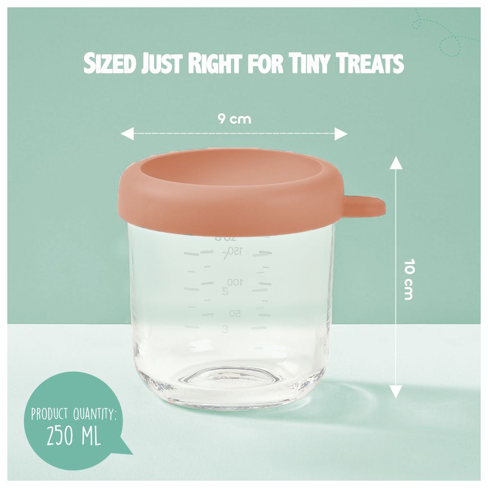 Beaba - Conservative Glass Food Container - Terracotta - 250 ml