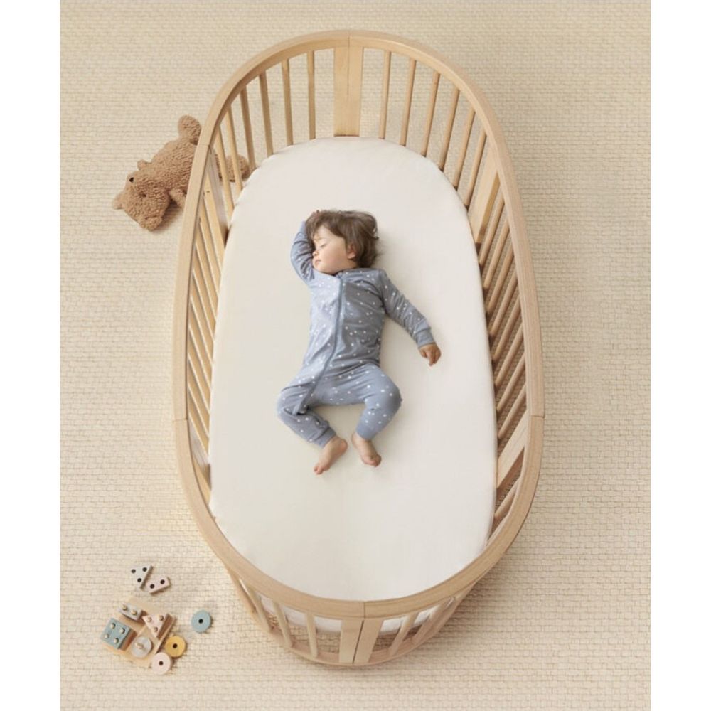 Stokke - Sleepi Bed & Mattress With Sheet - White/Natural