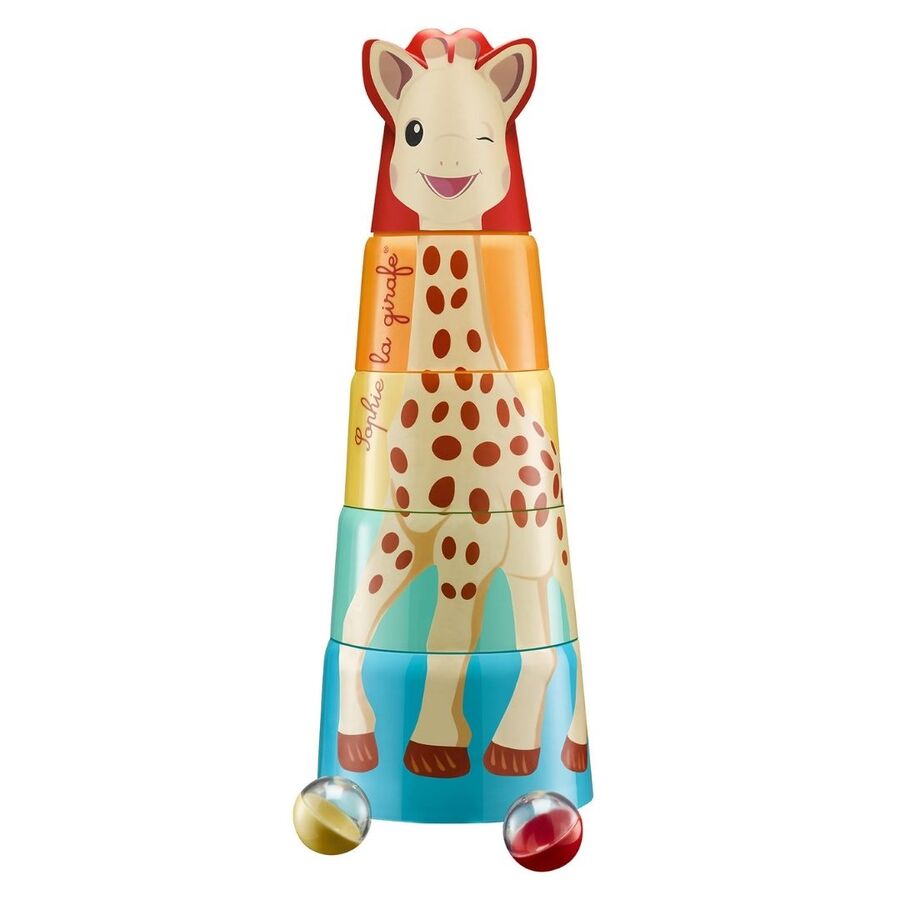 Sophie La Girafe - Fresh Touch The Giant Sophie Tower Stacking Toy - 7pcs
