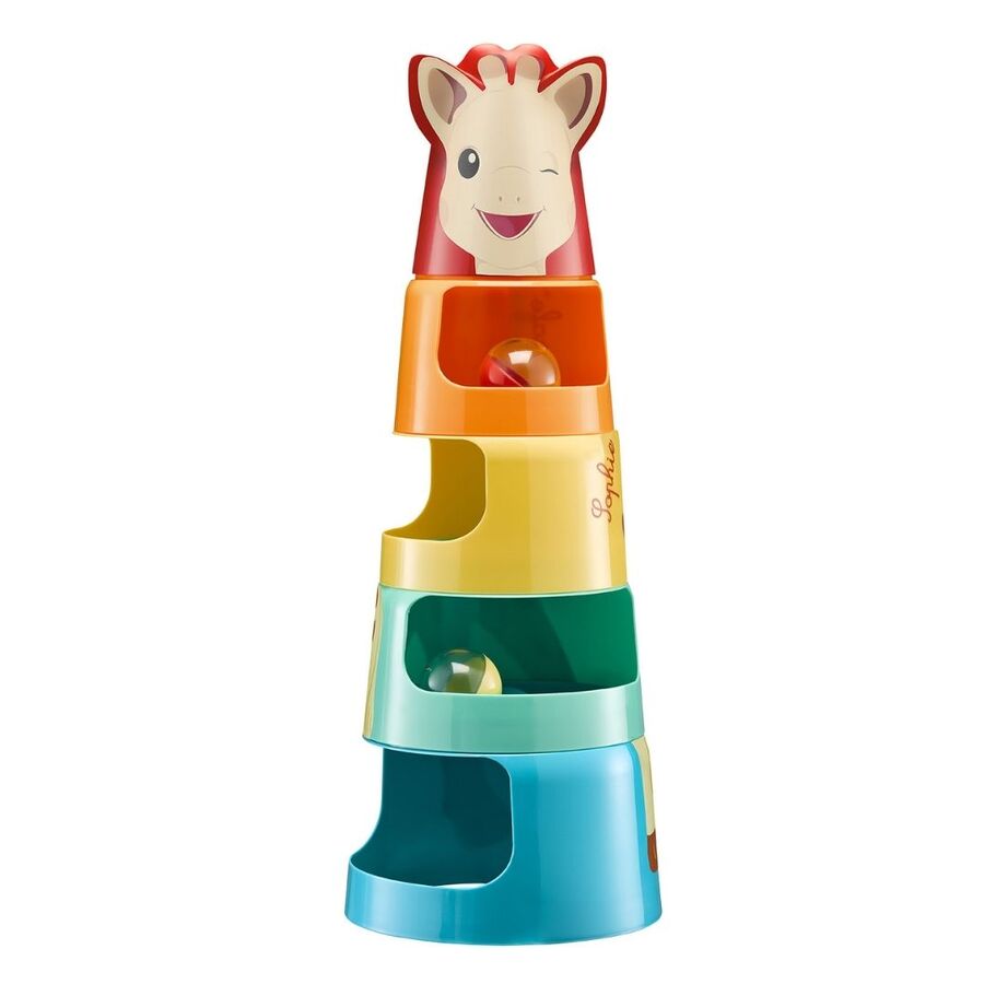 Sophie La Girafe - Fresh Touch The Giant Sophie Tower Stacking Toy - 7pcs