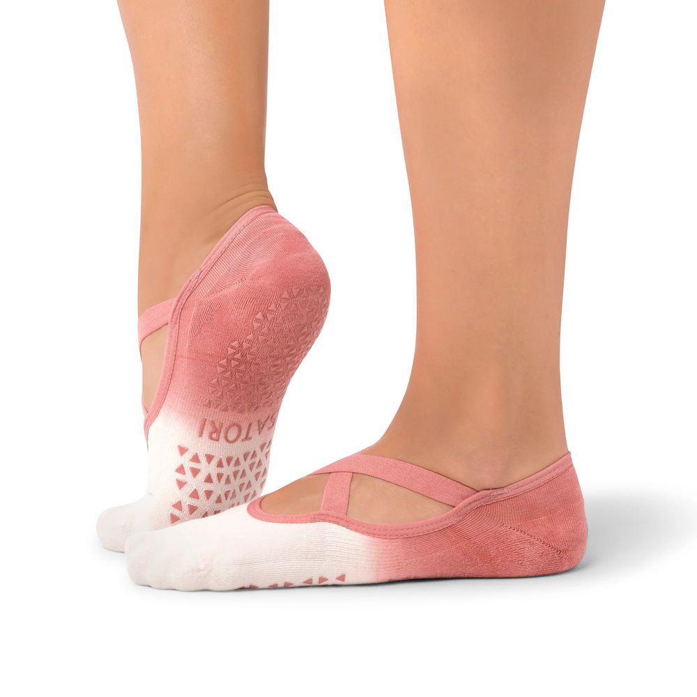 Satori Athletica - Naomi Grip Socks - Rosewood Fade