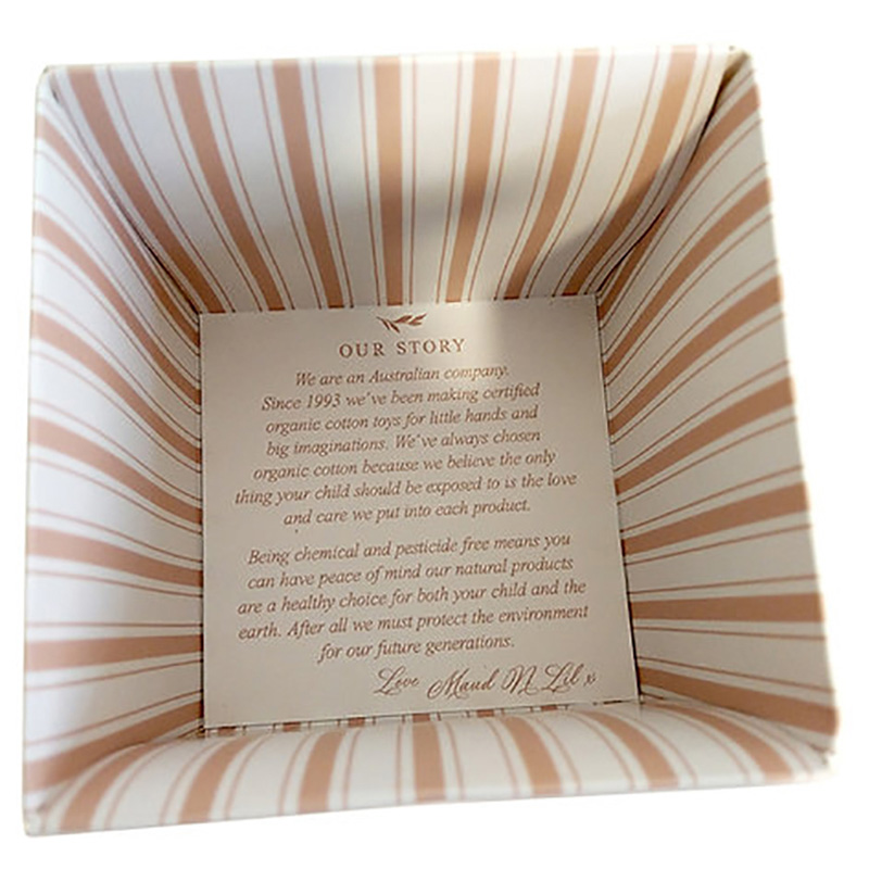 Maud n Lil - Organic Mini Teddy Bear in Gift Box - White/Grey