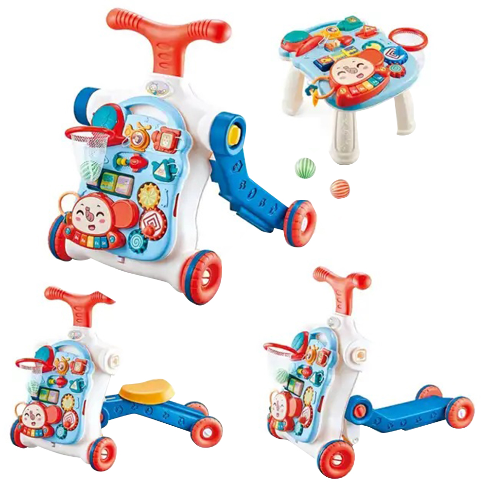 Little Angel - Learning Baby Walker with Ride-On & Push Walker 5-in-1 - Blue