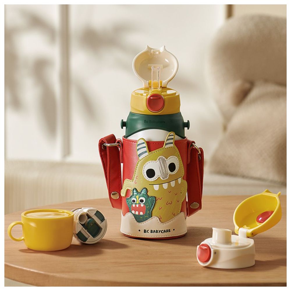 Babycare - 3 - in - 1 Vacuum Bottle With Straw - Monster - 600ml