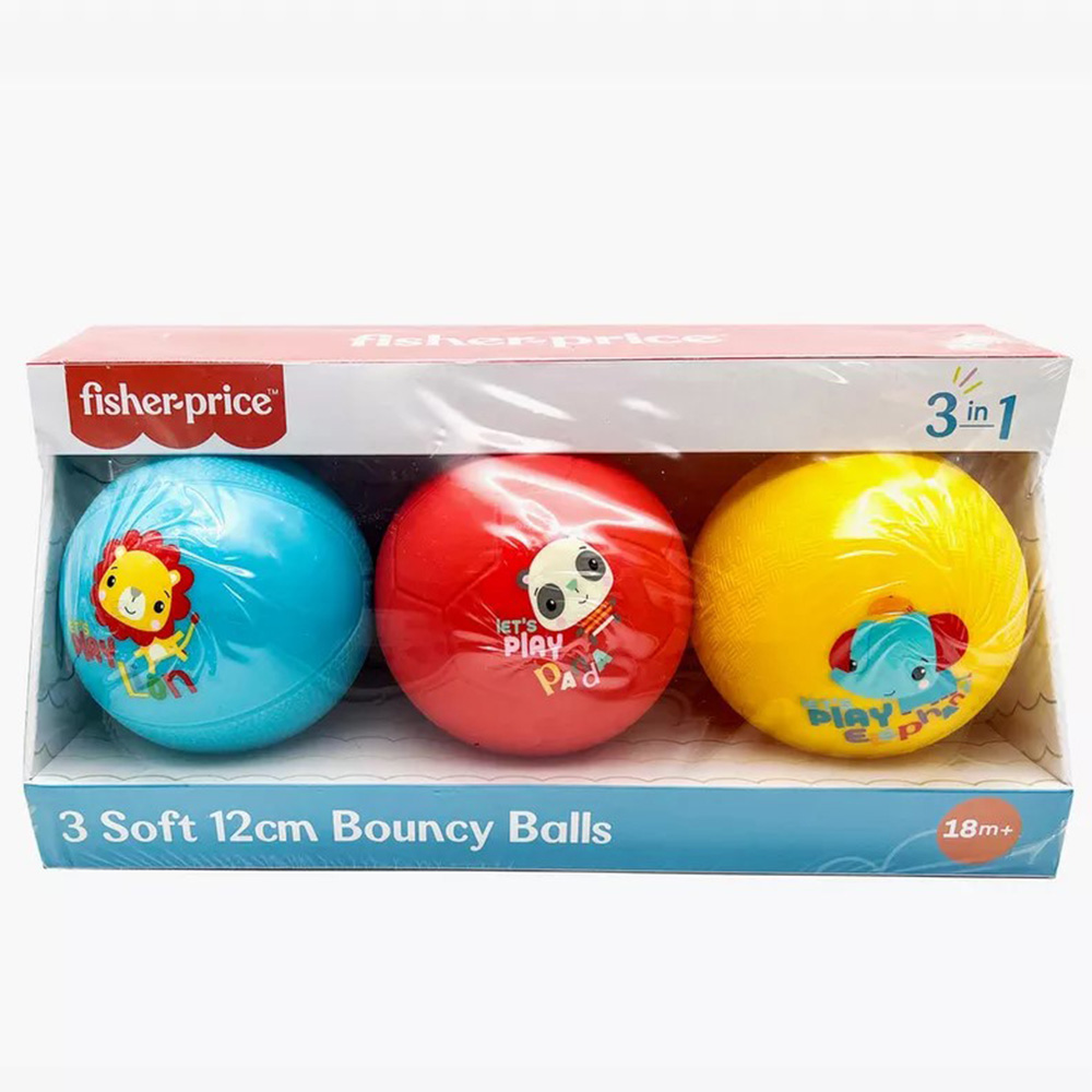 كرات فيشر برايس المطاطية الناعمة 12 سم، 3 قطع