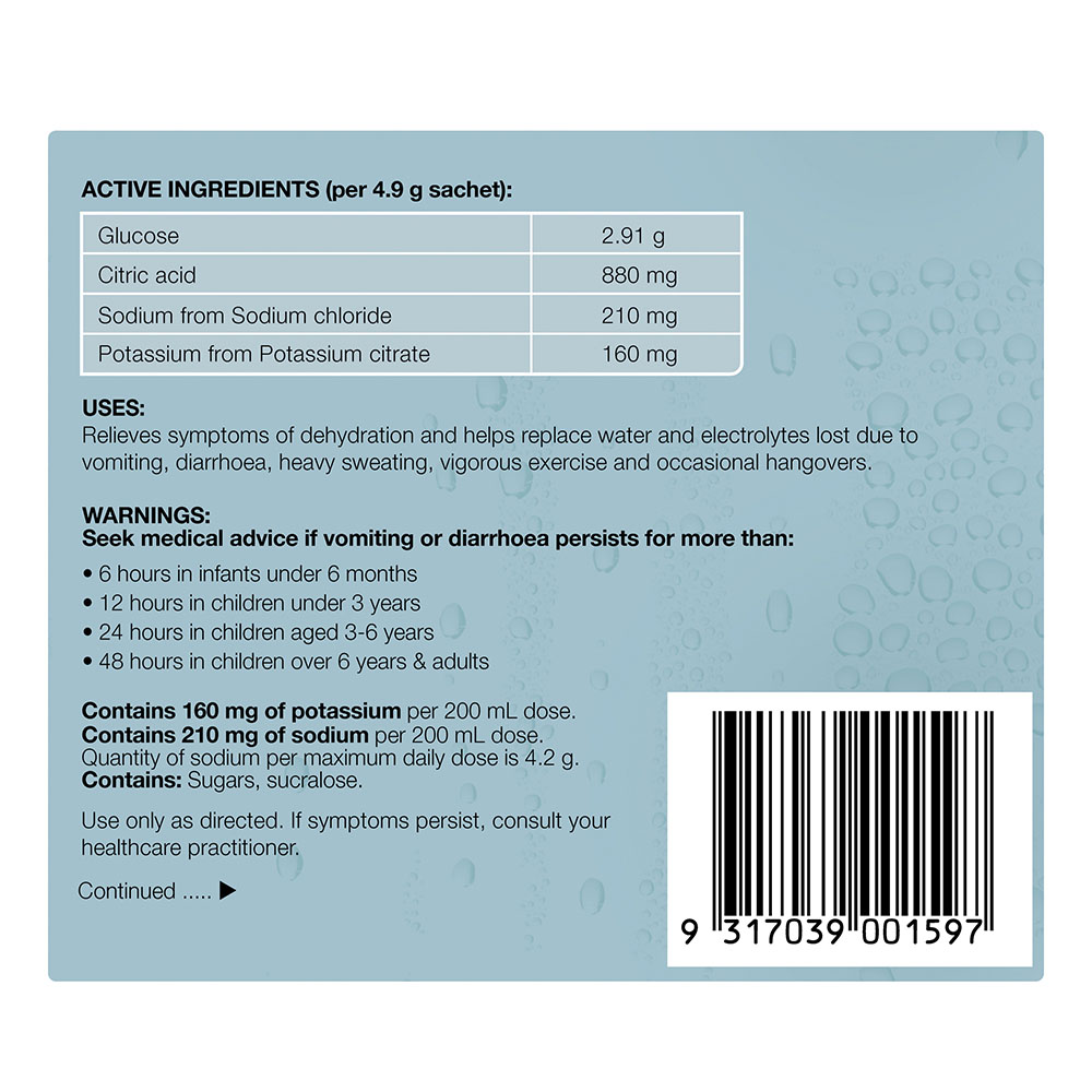 هيدراليت - أكياس مسحوق الإلكتروليت - ليمونادة - 10 قطع - 4.9 غ