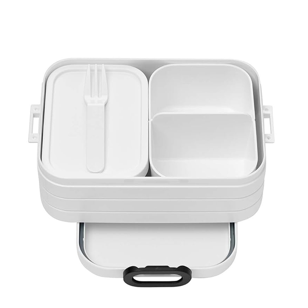 ميبال - صندوق غداء بنتو - وسط - أبيض - 900 مل